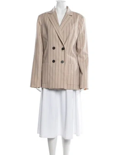 Pre-owned Tibi Wool Striped Blazer In Neutrals