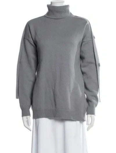 Pre-owned Tibi Wool Turtleneck Sweater In Blue