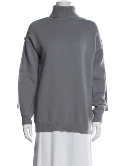 Pre-owned Tibi Wool Turtleneck Sweater In Gray