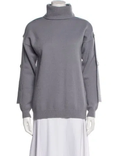 Pre-owned Tibi Wool Turtleneck Sweater In Gray