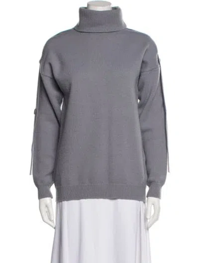 Pre-owned Tibi Wool Turtleneck Sweater In Gray
