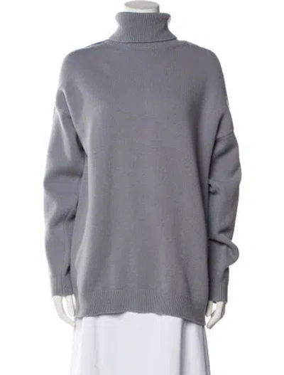 Pre-owned Tibi Wool Turtleneck Sweater In Gray