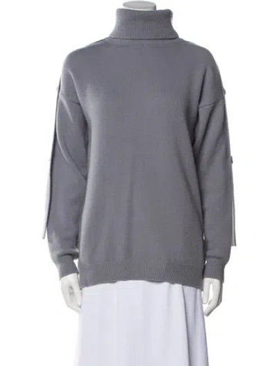 Pre-owned Tibi Wool Turtleneck Sweater In Gray