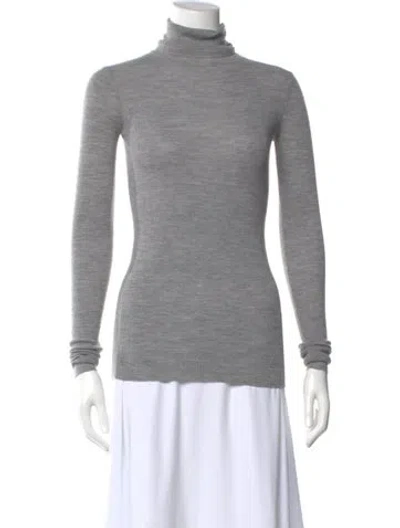 Pre-owned Tibi Wool Turtleneck Sweater In Gray