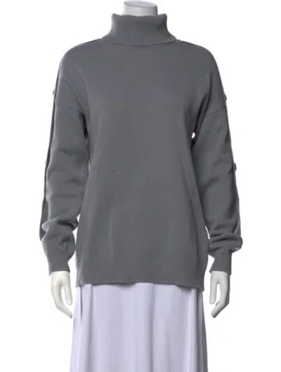 Pre-owned Tibi Wool Turtleneck Sweater In Grey
