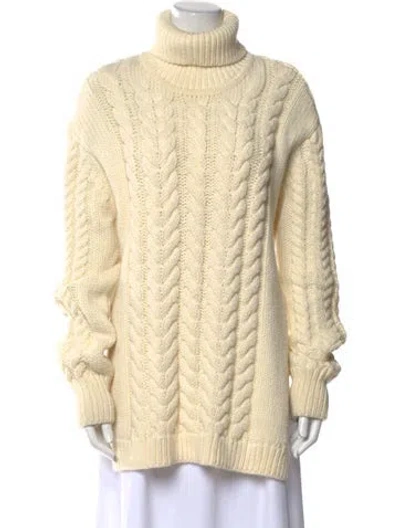 Pre-owned Tibi Wool Turtleneck Sweater In Neutral