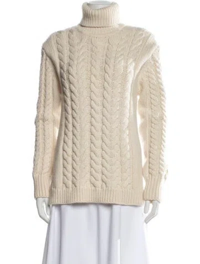 Pre-owned Tibi Wool Turtleneck Sweater In Neutral