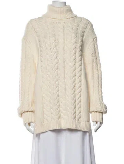 Pre-owned Tibi Wool Turtleneck Sweater In Neutrals