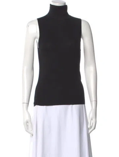 Pre-owned Tibi Wool Turtleneck Top In Black