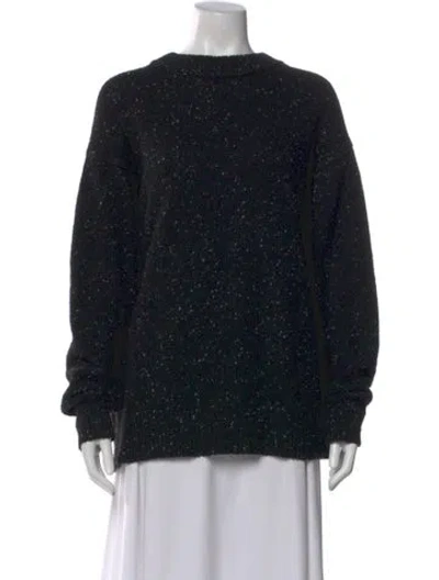 Pre-owned Tibi Wool Tweed Pattern Sweater In Black