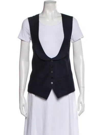 Pre-owned Tibi Wool Vest In Blue