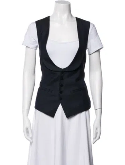 Pre-owned Tibi Wool Vest In Blue