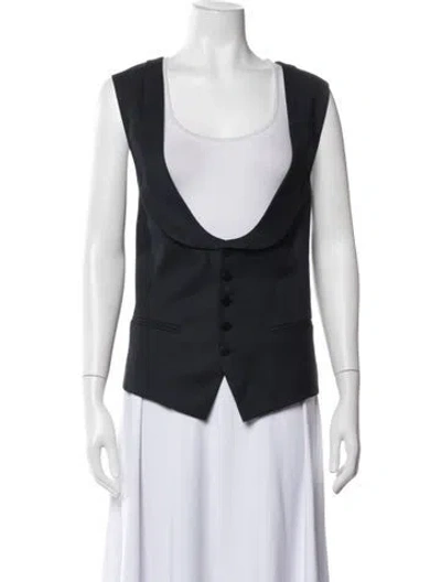 Pre-owned Tibi Wool Vest In Blue