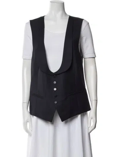 Pre-owned Tibi Wool Vest W/ Tags In Blue