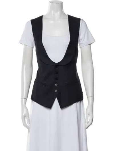 Pre-owned Tibi Wool Vest W/ Tags In Blue