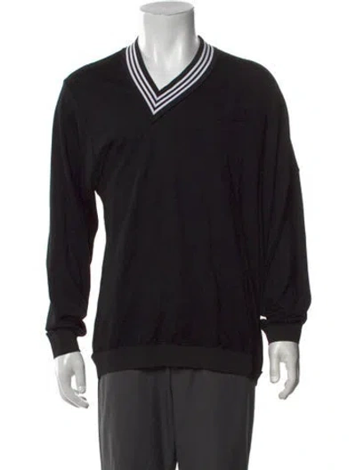 Pre-owned Tibi Wool V-neck Pullover In Black
