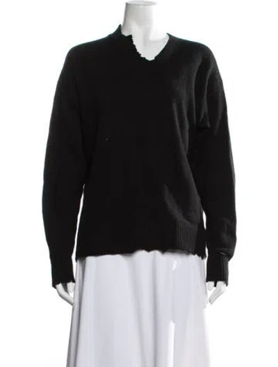 Pre-owned Tibi Wool V-neck Sweater In Black