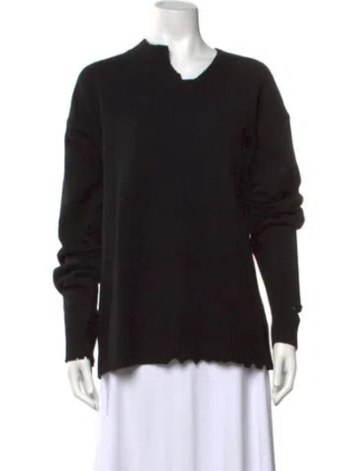 Pre-owned Tibi Wool V-neck Sweater In Black