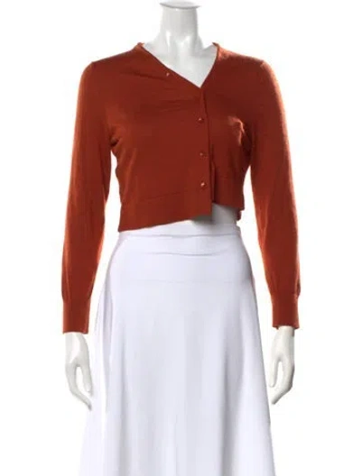 Pre-owned Tibi Wool V-neck Sweater In Brown