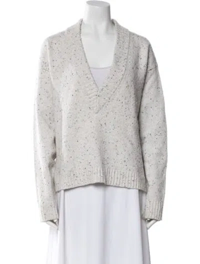 Pre-owned Tibi Wool V-neck Sweater In Gray
