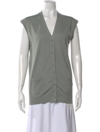 Pre-owned Tibi Wool V-neck Sweater In Gray