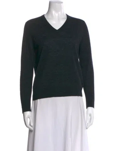 Pre-owned Tibi Wool V-neck Sweater In Green