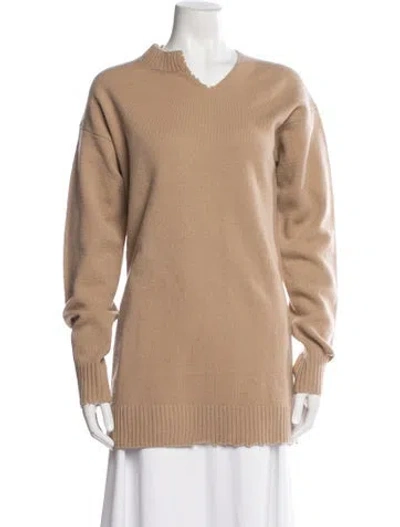 Pre-owned Tibi Wool V-neck Sweater In Neutral
