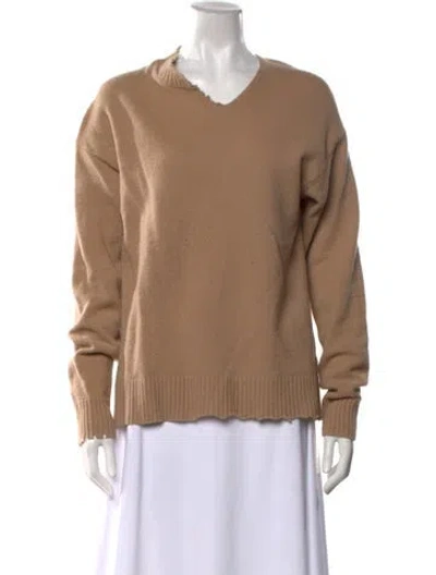 Pre-owned Tibi Wool V-neck Sweater In Neutrals
