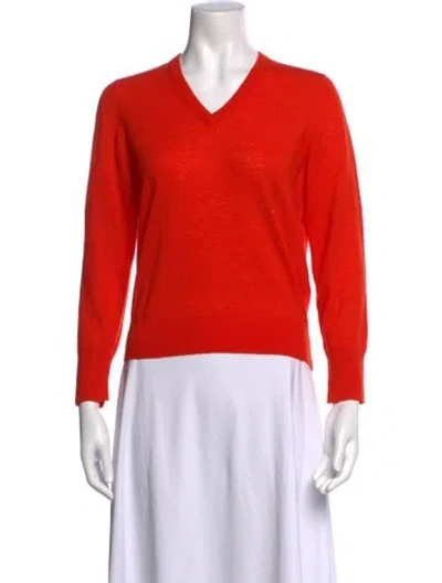 Pre-owned Tibi Wool V-neck Sweater In Orange