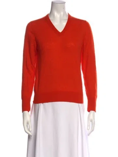 Pre-owned Tibi Wool V-neck Sweater In Orange