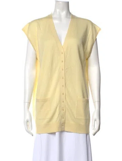 Pre-owned Tibi Wool V-neck Sweater In Yellow