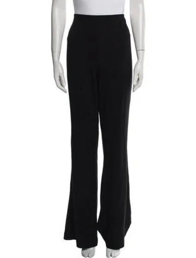 Pre-owned Tibi Wool Wide Leg Pants In Black