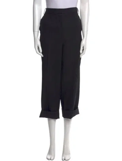Pre-owned Tibi Wool Wide Leg Pants In Black