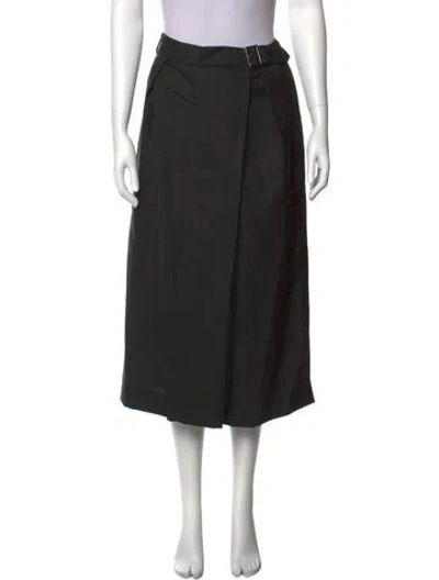 Pre-owned Tibi Wool Wide Leg Pants In Black