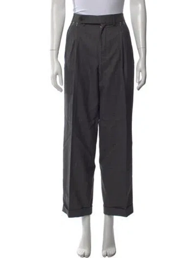 Pre-owned Tibi Wool Wide Leg Pants In Black