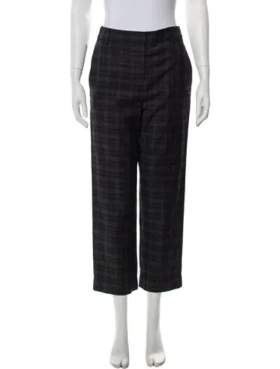 Pre-owned Tibi Wool Wide Leg Pants In Black