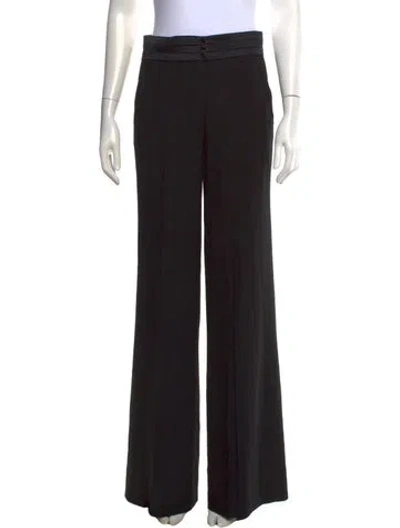 Pre-owned Tibi Wool Wide Leg Pants In Black
