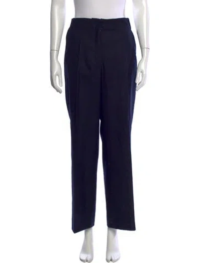 Pre-owned Tibi Wool Wide Leg Pants In Black