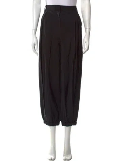 Pre-owned Tibi Wool Wide Leg Pants In Black