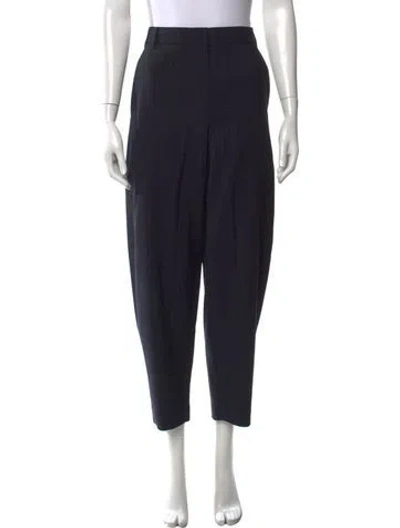 Pre-owned Tibi Wool Wide Leg Pants In Black/blue