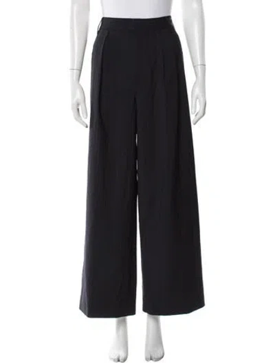 Pre-owned Tibi Wool Wide Leg Pants In Blue
