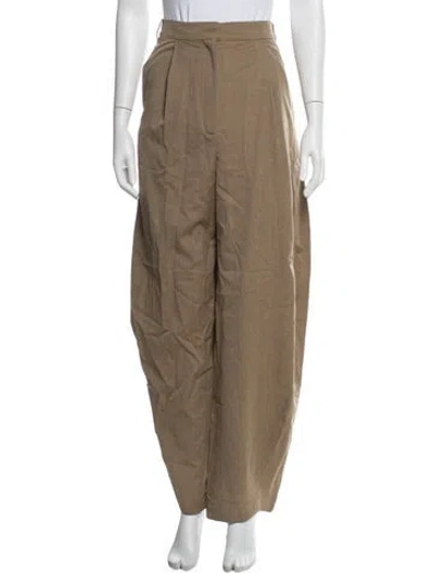 Pre-owned Tibi Wool Wide Leg Pants In Brown