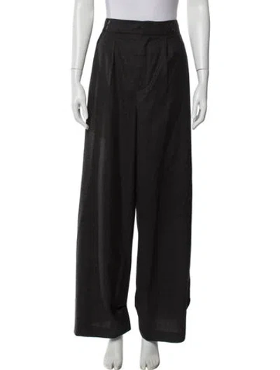 Pre-owned Tibi Wool Wide Leg Pants In Gray
