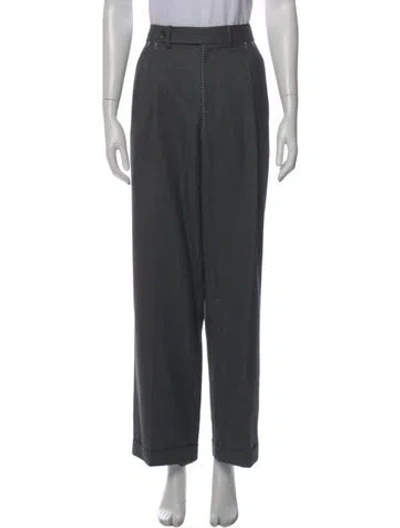 Pre-owned Tibi Wool Wide Leg Pants In Gray