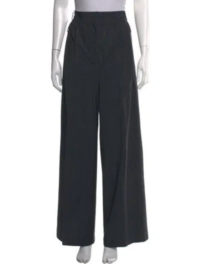 Pre-owned Tibi Wool Wide Leg Pants In Grey