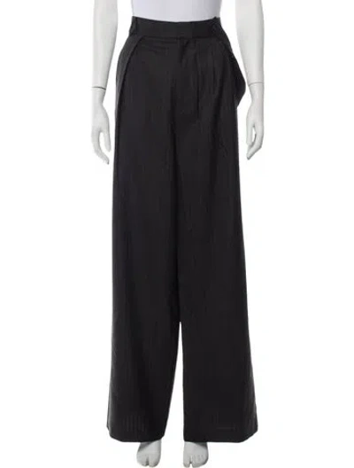 Pre-owned Tibi Wool Wide Leg Pants In Grey