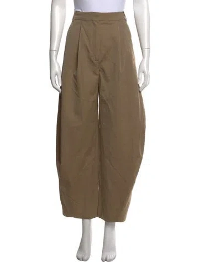 Pre-owned Tibi Wool Wide Leg Pants In Neutral