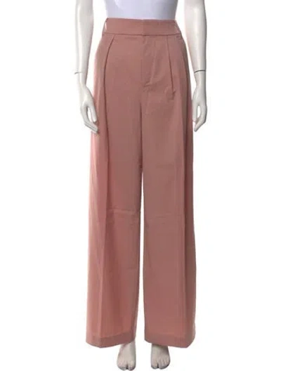 Pre-owned Tibi Wool Wide Leg Pants In Pink