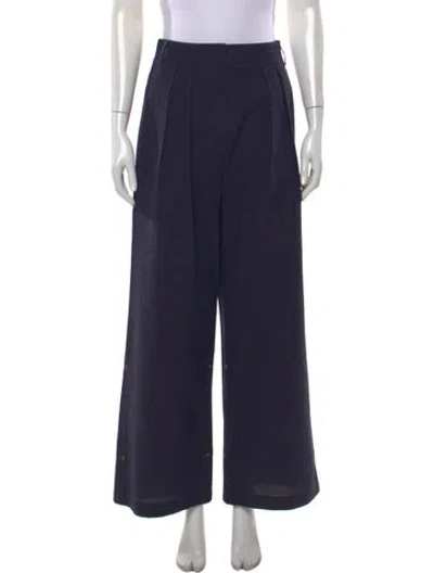 Pre-owned Tibi Wool Wide Leg Pants W/ Tags In Blue
