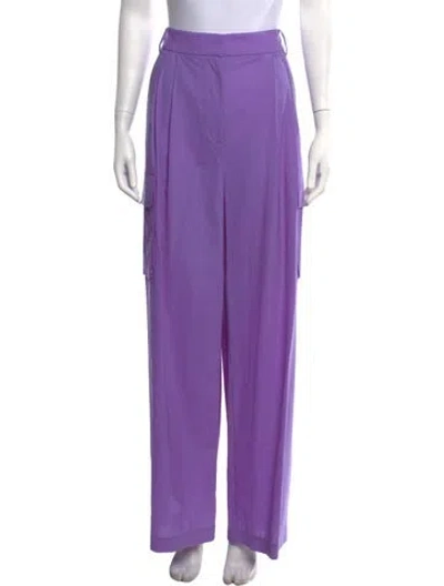 Pre-owned Tibi Wool Wide Leg Pants W/ Tags In Purple